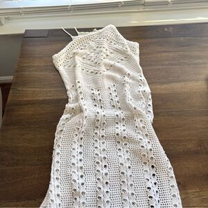 White crochet dress